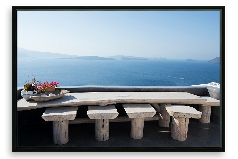 Santorini Bench With A View