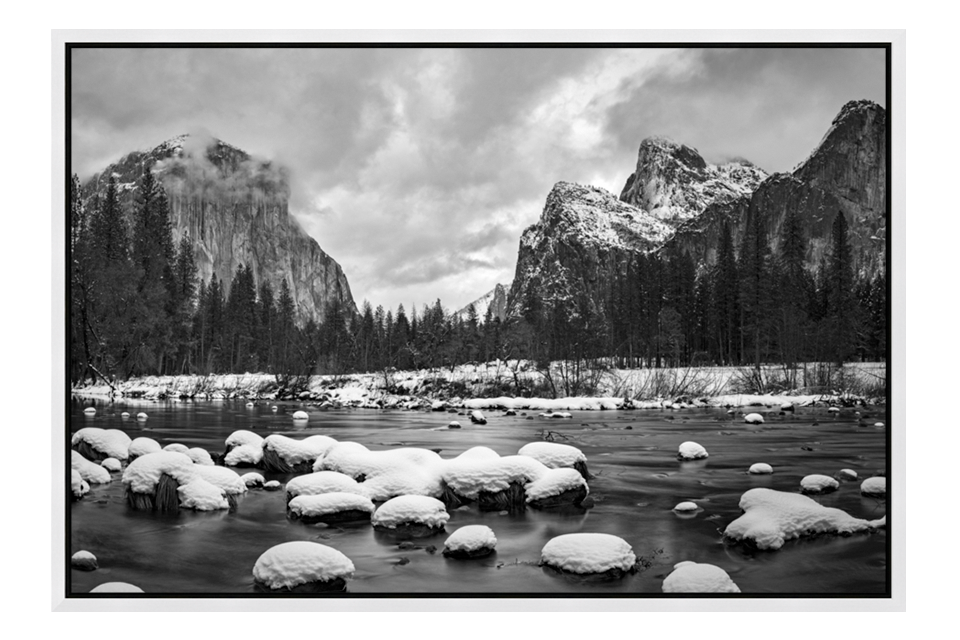 Yosemite Valley View Black & White