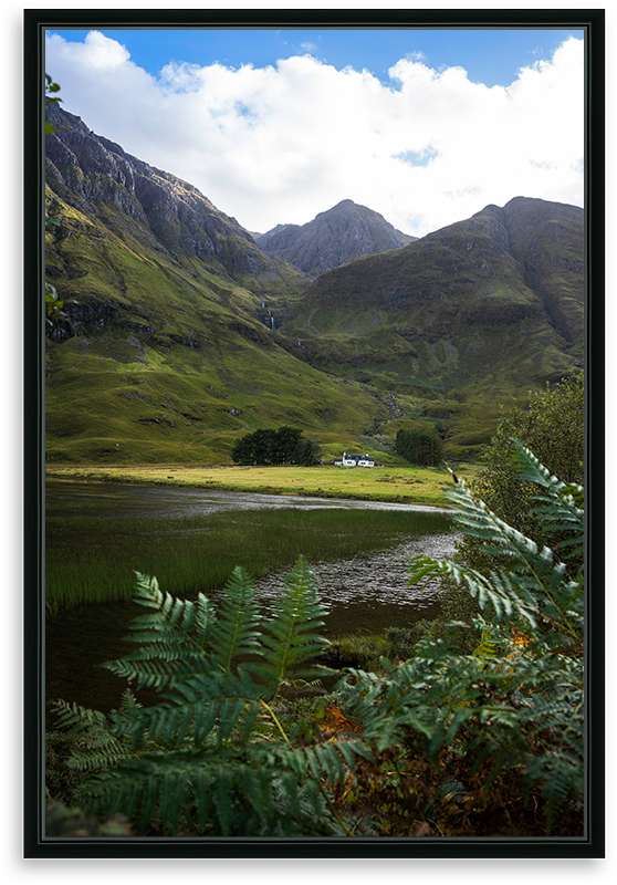 Glencoe Waterfall Cottage Through The Ferns