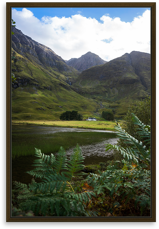 Glencoe Waterfall Cottage Through The Ferns