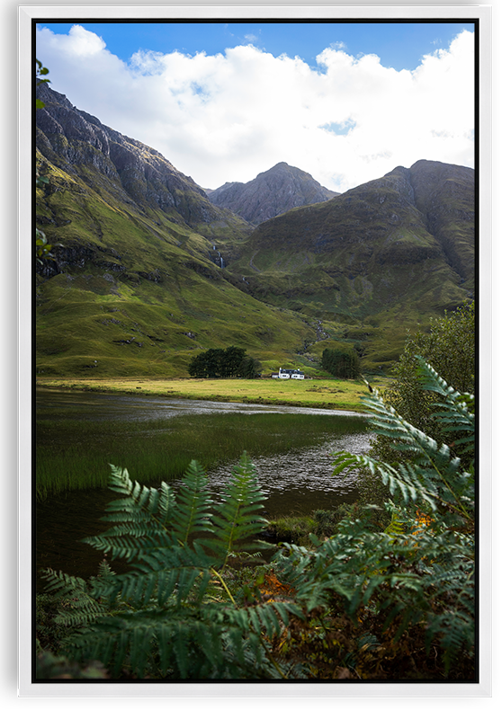 Glencoe Waterfall Cottage Through The Ferns