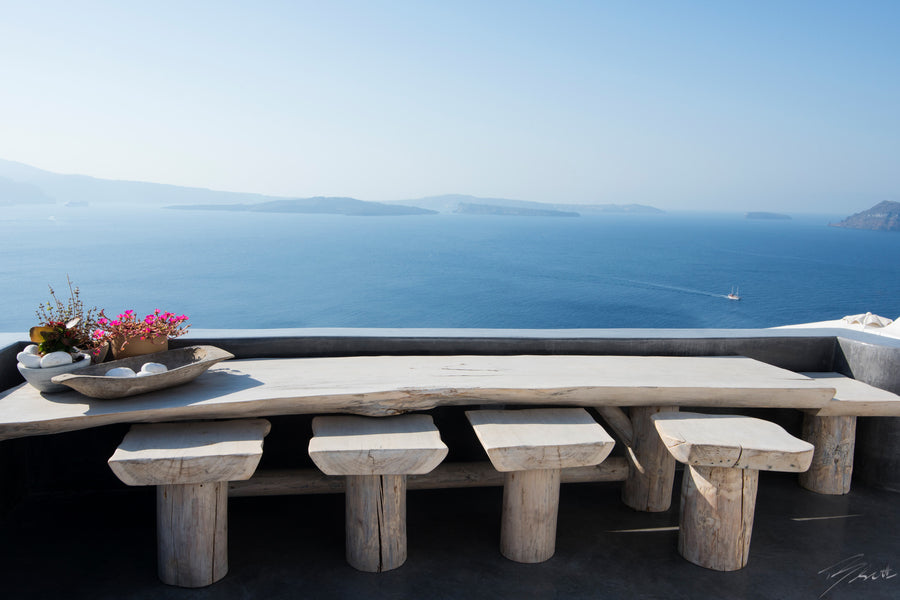 Santorini Bench With A View