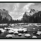Yosemite Valley View Black & White